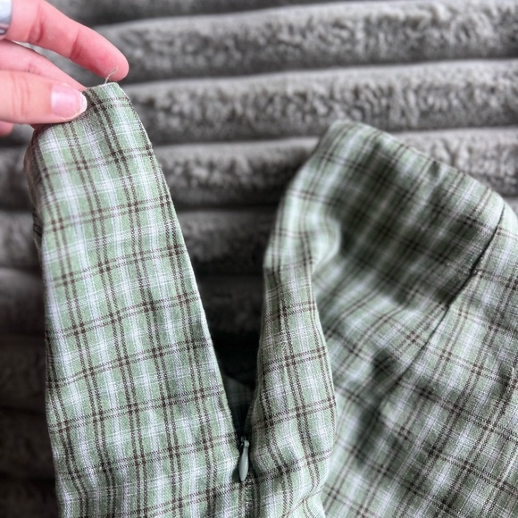 Princess Polly Green and White Mini Slit Skirt - Picture 7 of 10